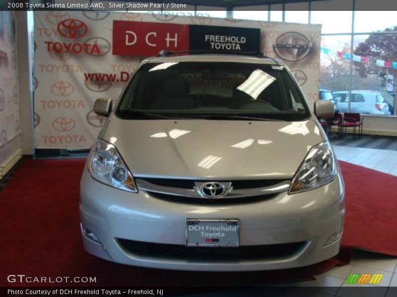 Silver Shadow Pearl / Stone 2008 Toyota Sienna Limited AWD