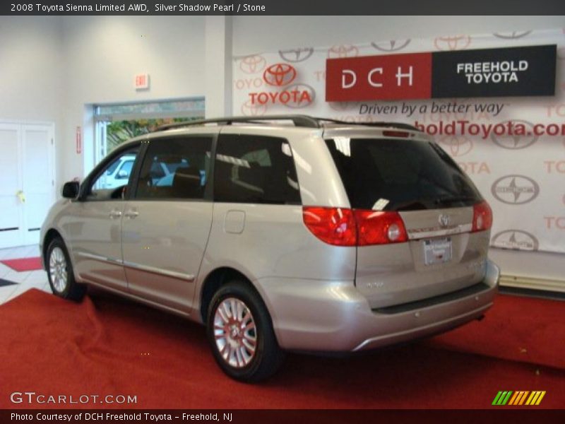 Silver Shadow Pearl / Stone 2008 Toyota Sienna Limited AWD
