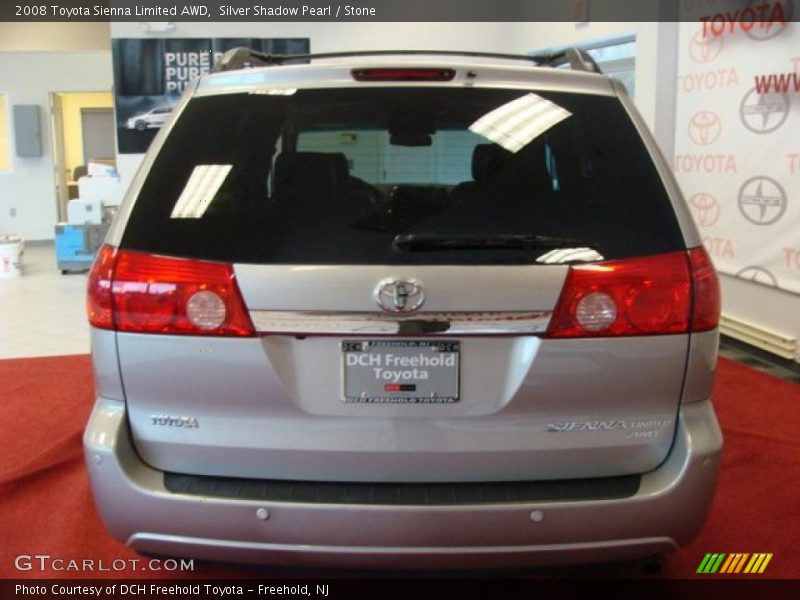 Silver Shadow Pearl / Stone 2008 Toyota Sienna Limited AWD