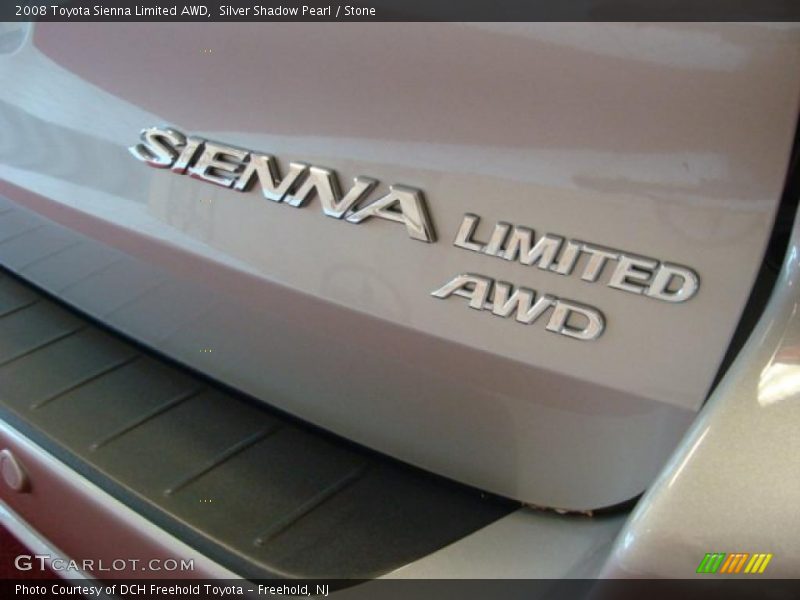 Silver Shadow Pearl / Stone 2008 Toyota Sienna Limited AWD