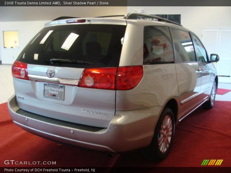 Silver Shadow Pearl / Stone 2008 Toyota Sienna Limited AWD