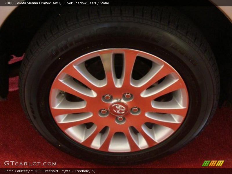 Silver Shadow Pearl / Stone 2008 Toyota Sienna Limited AWD