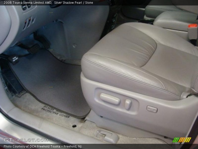 Silver Shadow Pearl / Stone 2008 Toyota Sienna Limited AWD