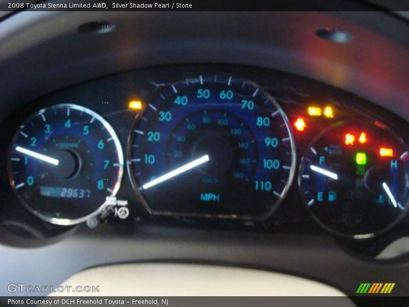 Silver Shadow Pearl / Stone 2008 Toyota Sienna Limited AWD