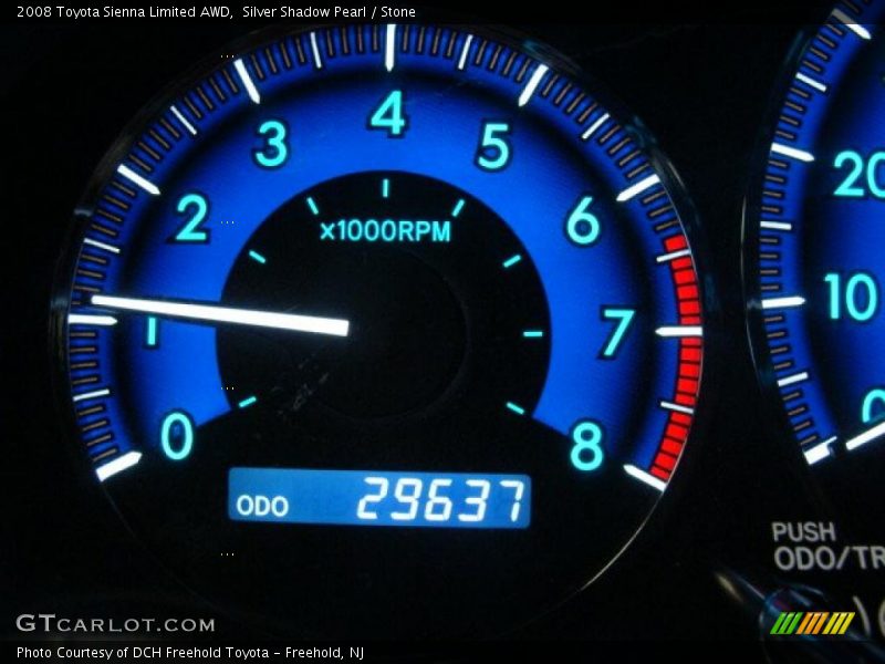 Silver Shadow Pearl / Stone 2008 Toyota Sienna Limited AWD