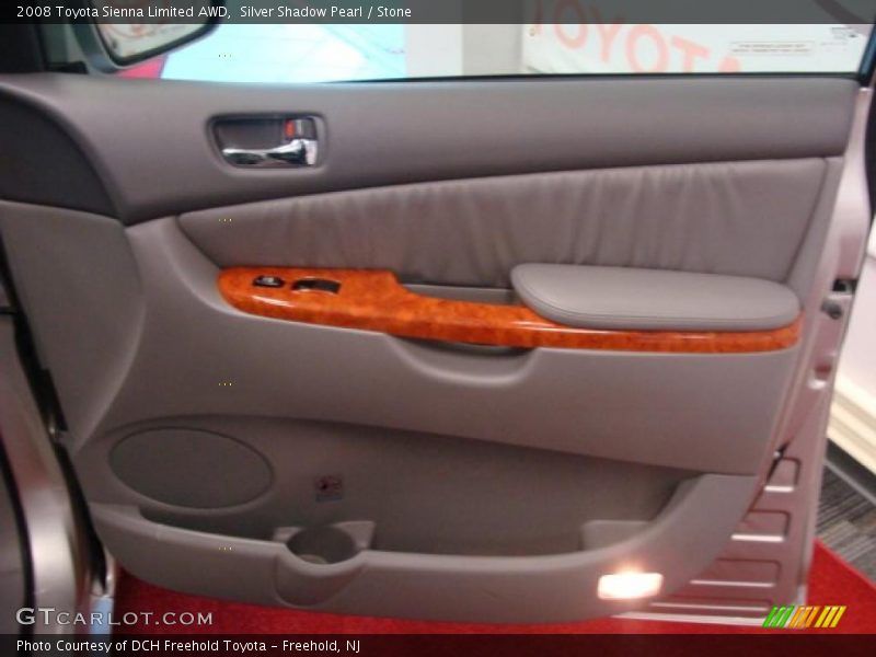 Silver Shadow Pearl / Stone 2008 Toyota Sienna Limited AWD