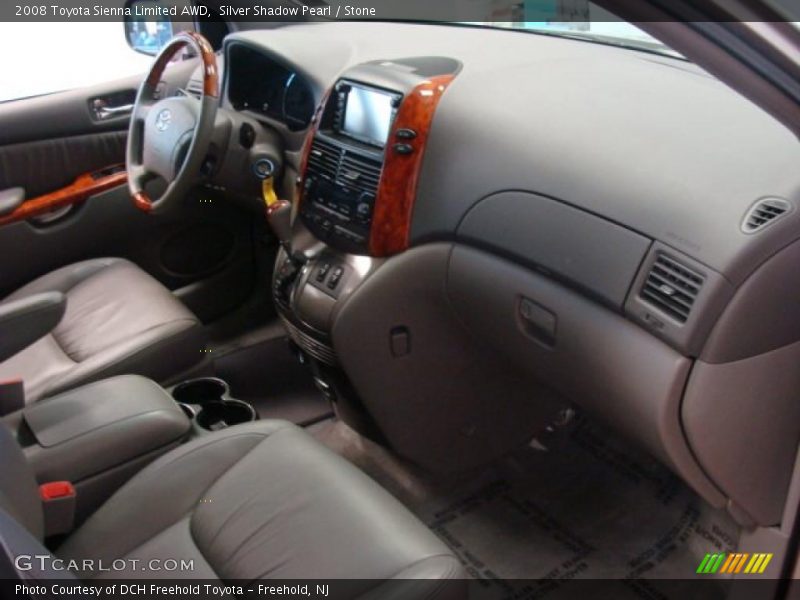 Silver Shadow Pearl / Stone 2008 Toyota Sienna Limited AWD