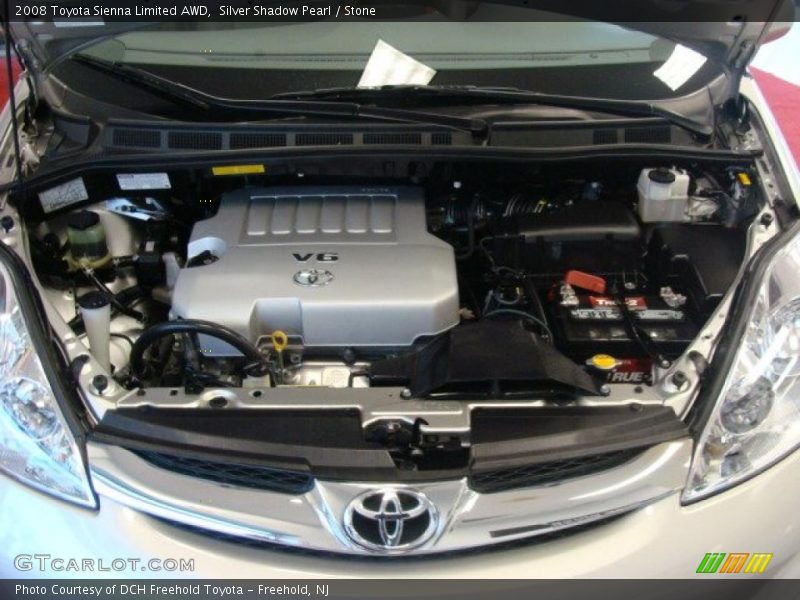 Silver Shadow Pearl / Stone 2008 Toyota Sienna Limited AWD
