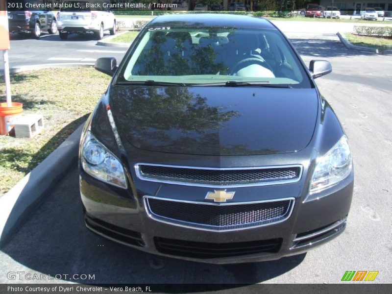 Black Granite Metallic / Titanium 2011 Chevrolet Malibu LS