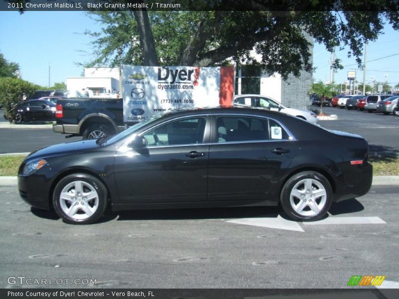Black Granite Metallic / Titanium 2011 Chevrolet Malibu LS