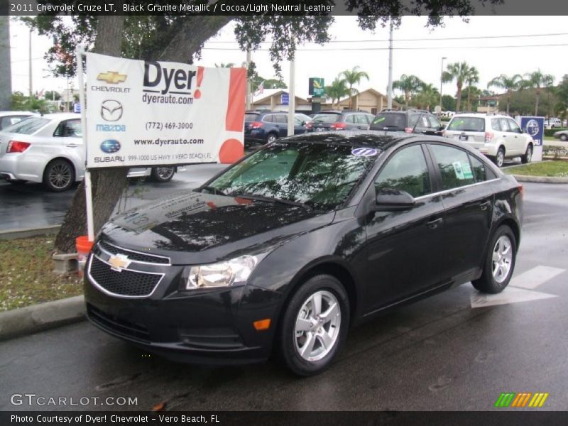 Black Granite Metallic / Cocoa/Light Neutral Leather 2011 Chevrolet Cruze LT