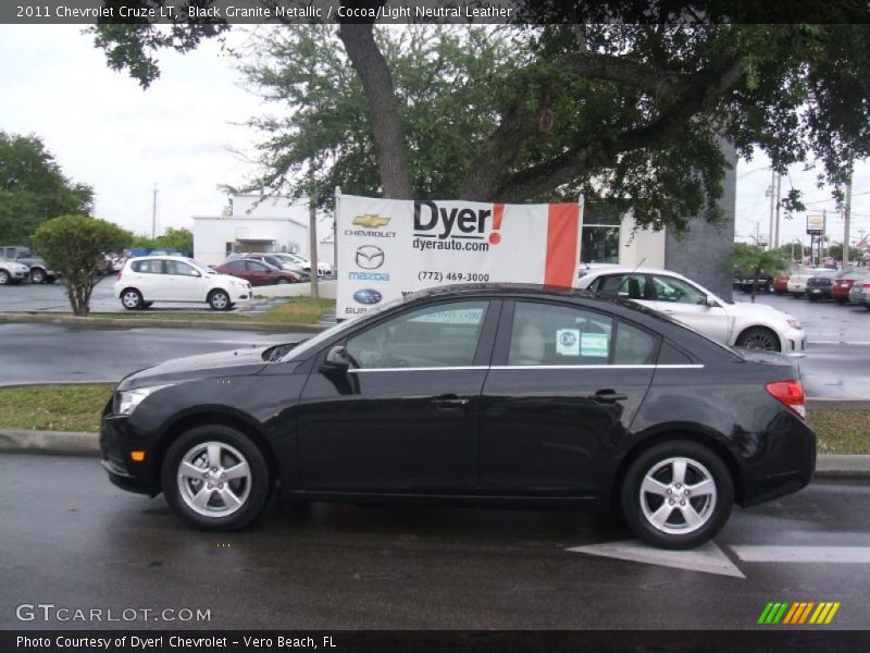 Black Granite Metallic / Cocoa/Light Neutral Leather 2011 Chevrolet Cruze LT