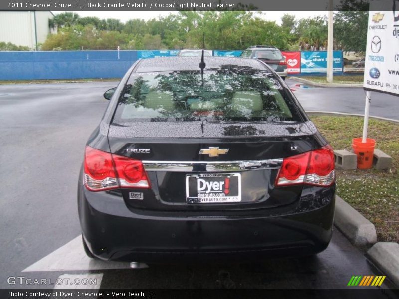 Black Granite Metallic / Cocoa/Light Neutral Leather 2011 Chevrolet Cruze LT
