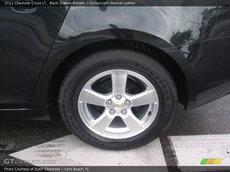 Black Granite Metallic / Cocoa/Light Neutral Leather 2011 Chevrolet Cruze LT