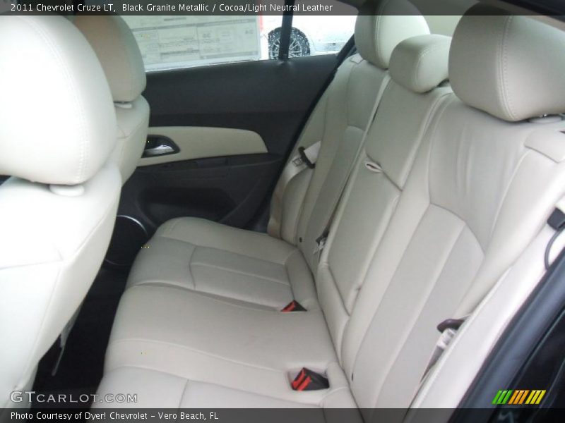 Black Granite Metallic / Cocoa/Light Neutral Leather 2011 Chevrolet Cruze LT