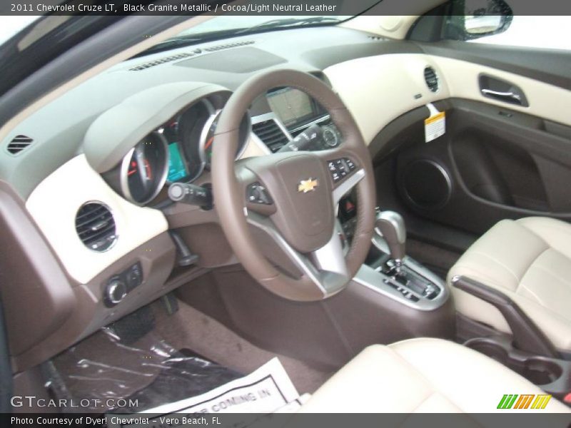 Black Granite Metallic / Cocoa/Light Neutral Leather 2011 Chevrolet Cruze LT