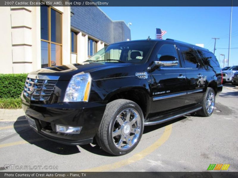 Blue Chip / Ebony/Ebony 2007 Cadillac Escalade ESV AWD