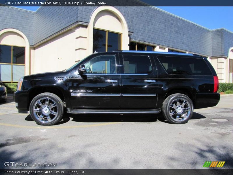 Blue Chip / Ebony/Ebony 2007 Cadillac Escalade ESV AWD