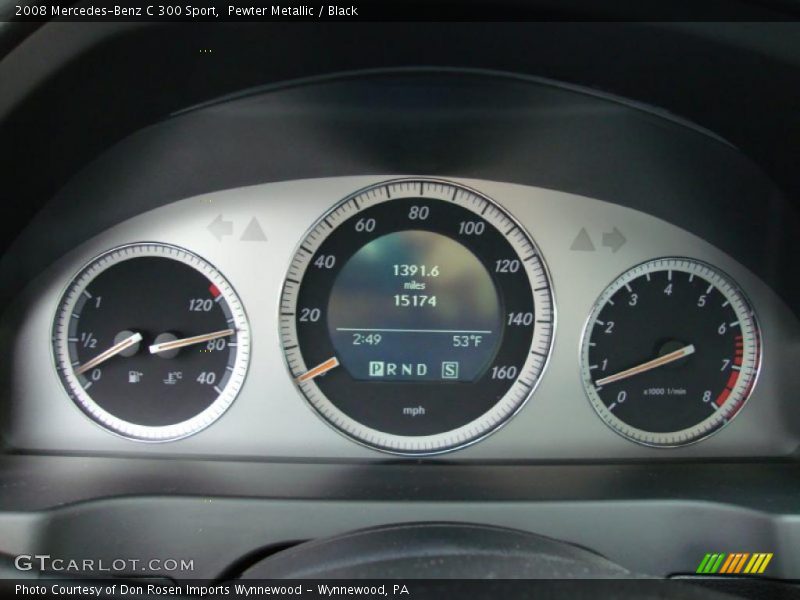 Pewter Metallic / Black 2008 Mercedes-Benz C 300 Sport