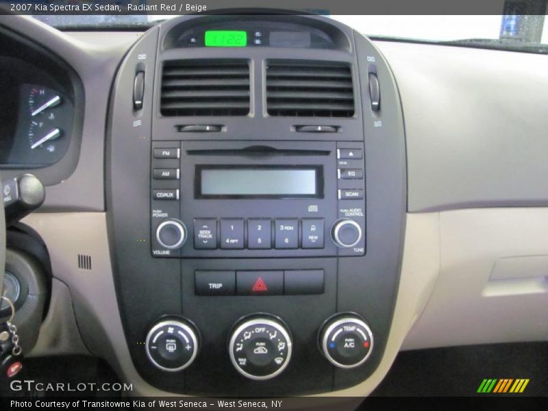 Radiant Red / Beige 2007 Kia Spectra EX Sedan