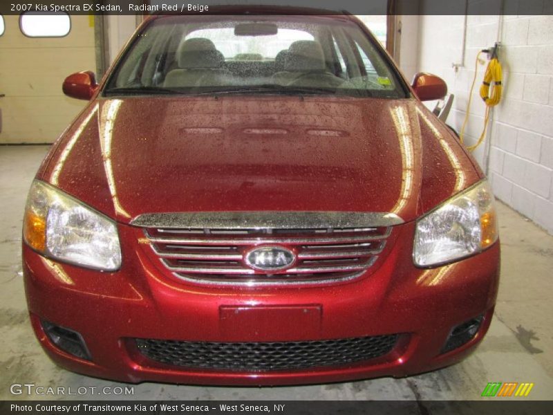 Radiant Red / Beige 2007 Kia Spectra EX Sedan