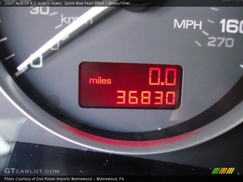 Sprint Blue Pearl Effect / Ebony/Silver 2007 Audi S4 4.2 quattro Avant