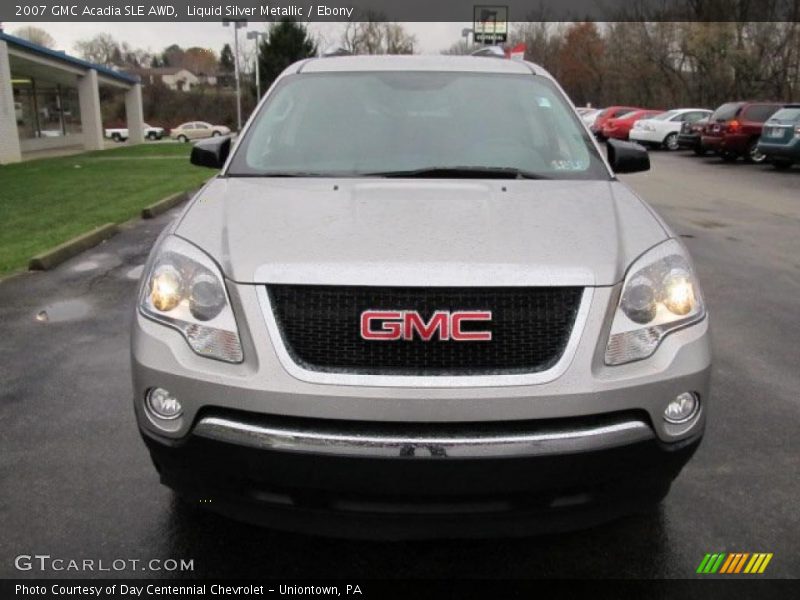 Liquid Silver Metallic / Ebony 2007 GMC Acadia SLE AWD