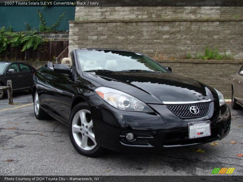 Black / Ivory 2007 Toyota Solara SLE V6 Convertible