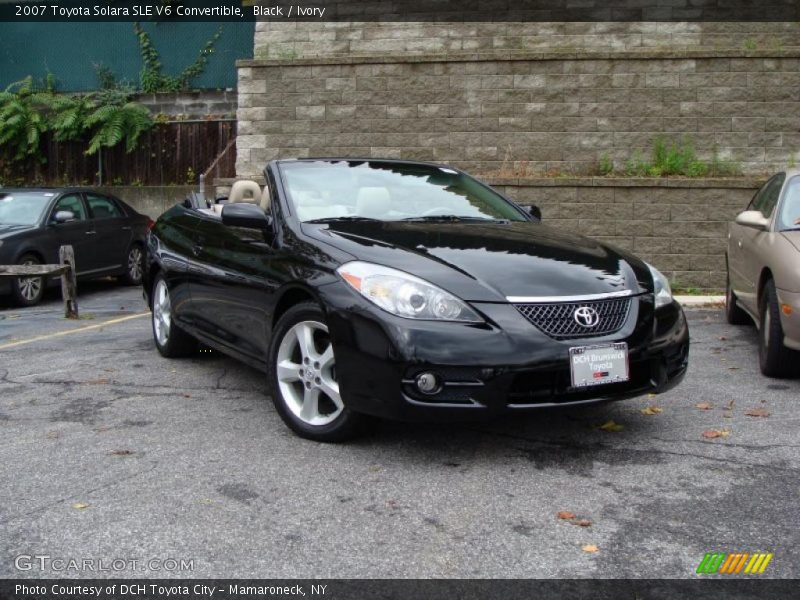 Black / Ivory 2007 Toyota Solara SLE V6 Convertible