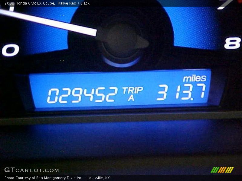 Rallye Red / Black 2008 Honda Civic EX Coupe