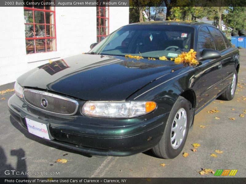 Augusta Green Metallic / Medium Gray 2003 Buick Century Custom