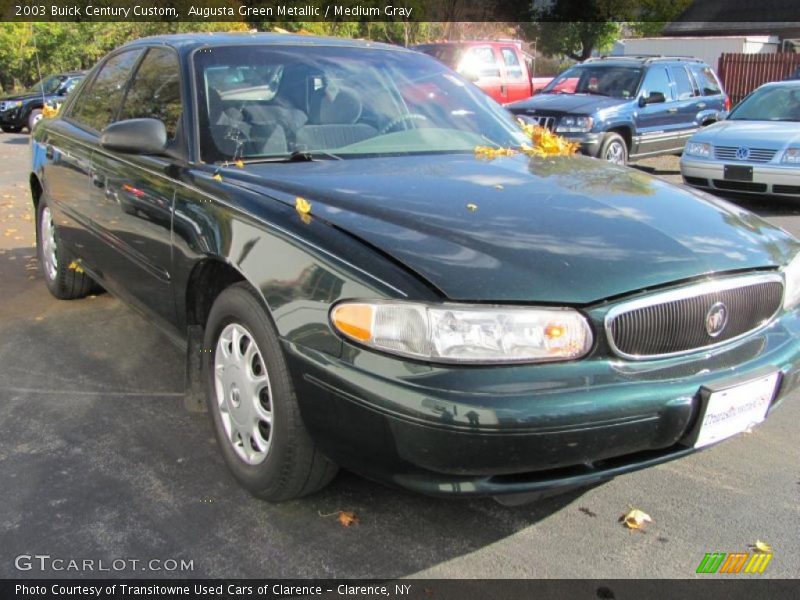 Augusta Green Metallic / Medium Gray 2003 Buick Century Custom