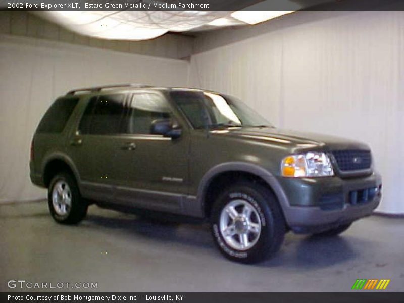 Estate Green Metallic / Medium Parchment 2002 Ford Explorer XLT