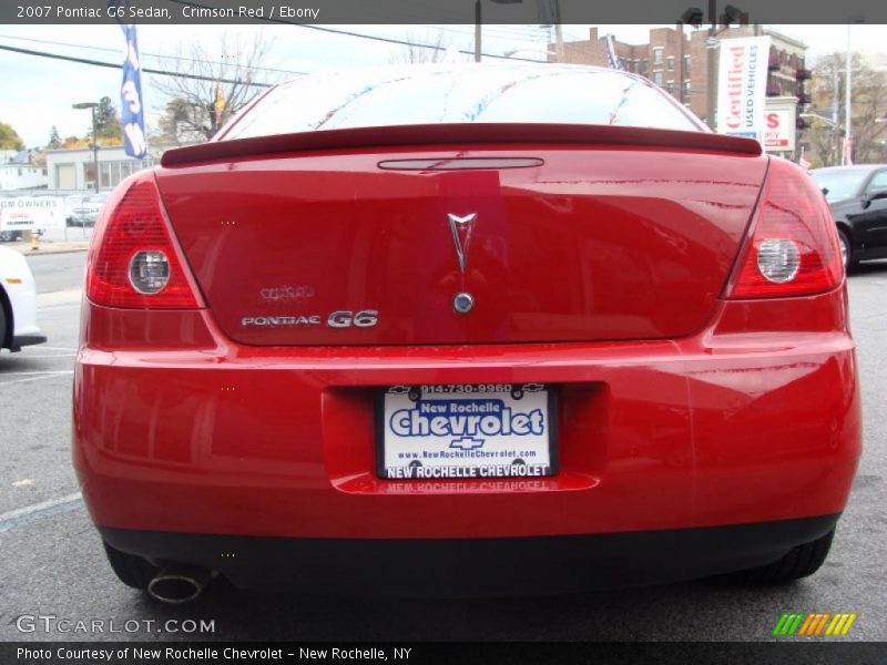 Crimson Red / Ebony 2007 Pontiac G6 Sedan