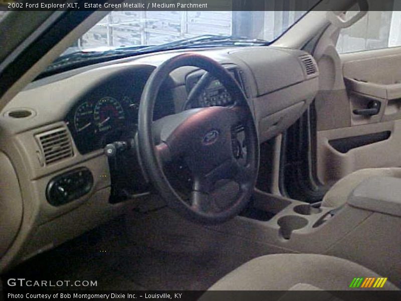 Estate Green Metallic / Medium Parchment 2002 Ford Explorer XLT