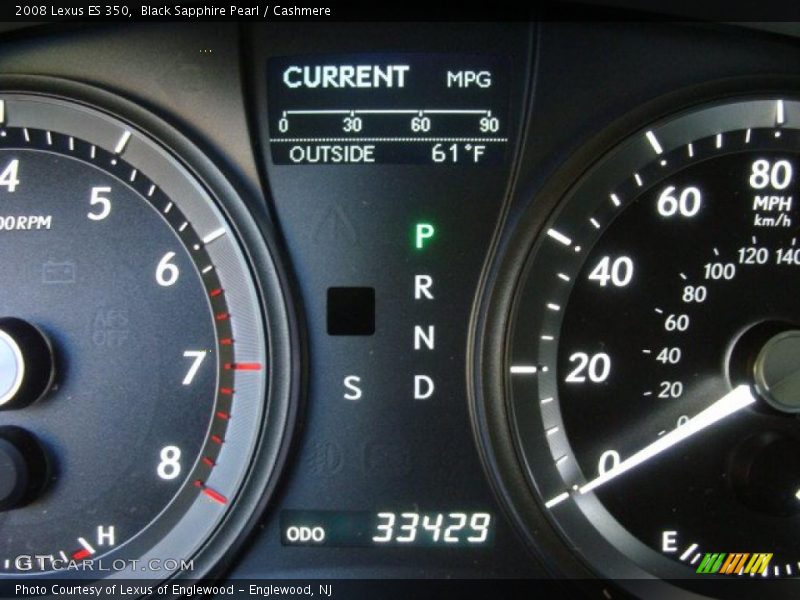 Black Sapphire Pearl / Cashmere 2008 Lexus ES 350