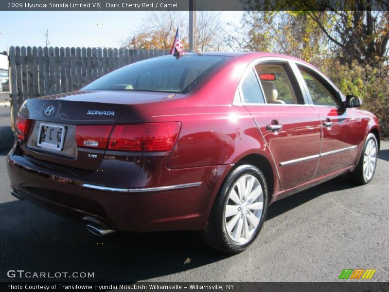 Dark Cherry Red / Camel 2009 Hyundai Sonata Limited V6