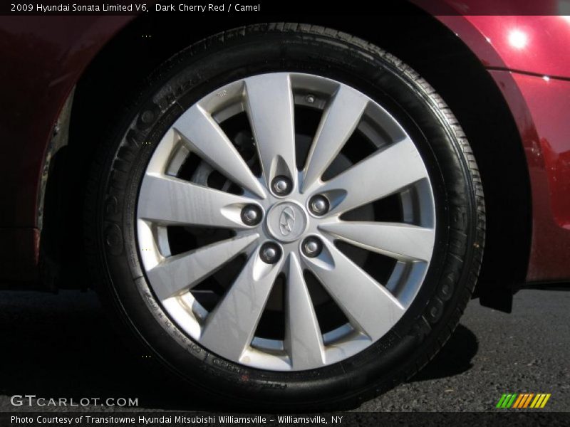 Dark Cherry Red / Camel 2009 Hyundai Sonata Limited V6