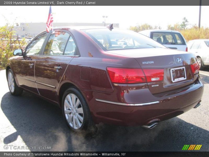 Dark Cherry Red / Camel 2009 Hyundai Sonata Limited V6