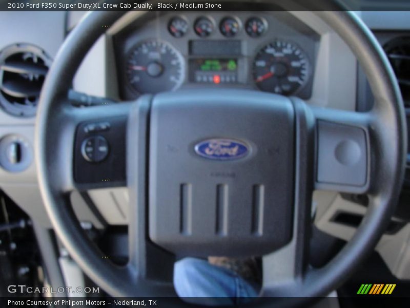 Black / Medium Stone 2010 Ford F350 Super Duty XL Crew Cab Dually