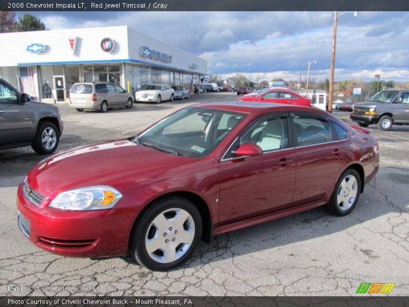 Red Jewel Tintcoat / Gray 2008 Chevrolet Impala LT