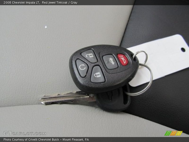 Red Jewel Tintcoat / Gray 2008 Chevrolet Impala LT