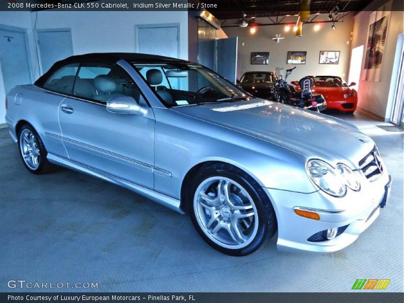 Iridium Silver Metallic / Stone 2008 Mercedes-Benz CLK 550 Cabriolet