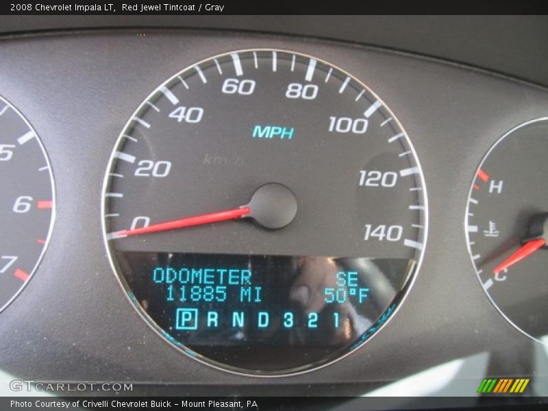 Red Jewel Tintcoat / Gray 2008 Chevrolet Impala LT