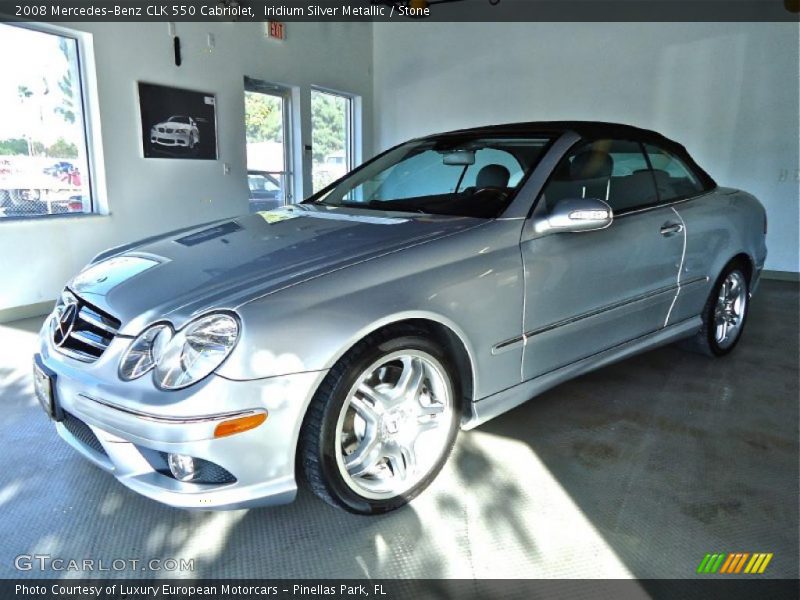 Iridium Silver Metallic / Stone 2008 Mercedes-Benz CLK 550 Cabriolet