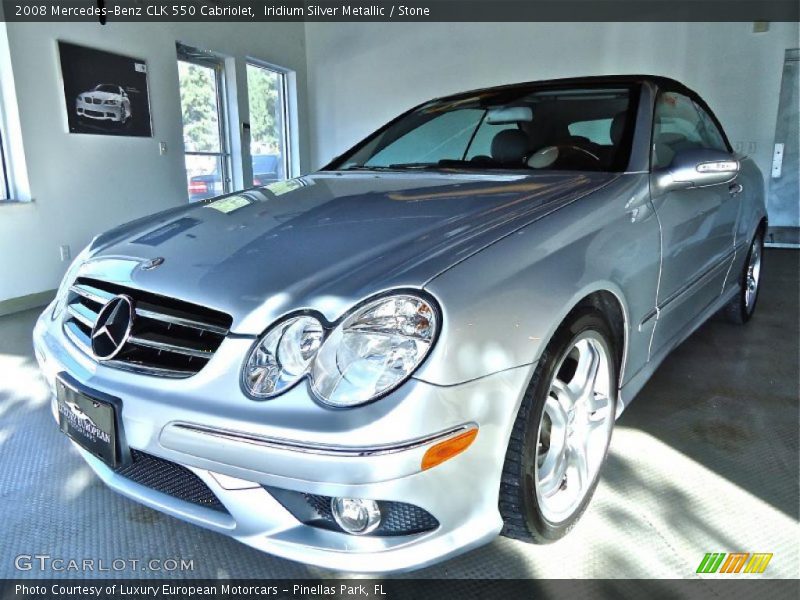 Iridium Silver Metallic / Stone 2008 Mercedes-Benz CLK 550 Cabriolet