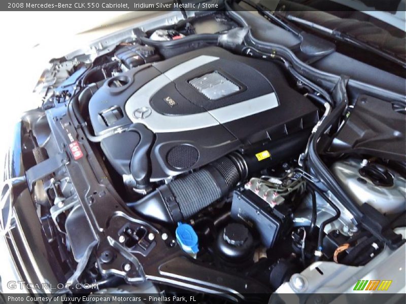 Iridium Silver Metallic / Stone 2008 Mercedes-Benz CLK 550 Cabriolet