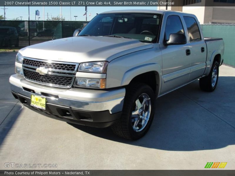 Silver Birch Metallic / Dark Charcoal 2007 Chevrolet Silverado 1500 Classic LT  Z71 Crew Cab 4x4