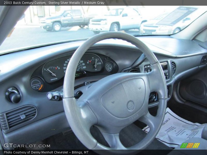 Sterling Silver Metallic / Medium Gray 2003 Buick Century Custom