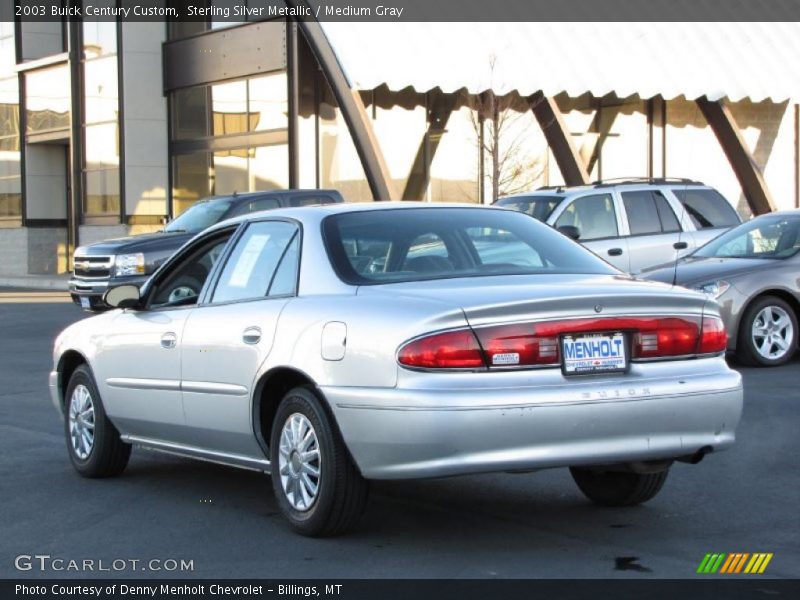 Sterling Silver Metallic / Medium Gray 2003 Buick Century Custom